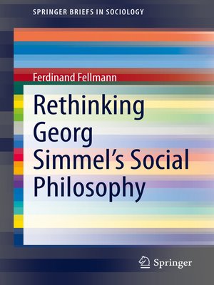 cover image of Rethinking Georg Simmel's Social Philosophy